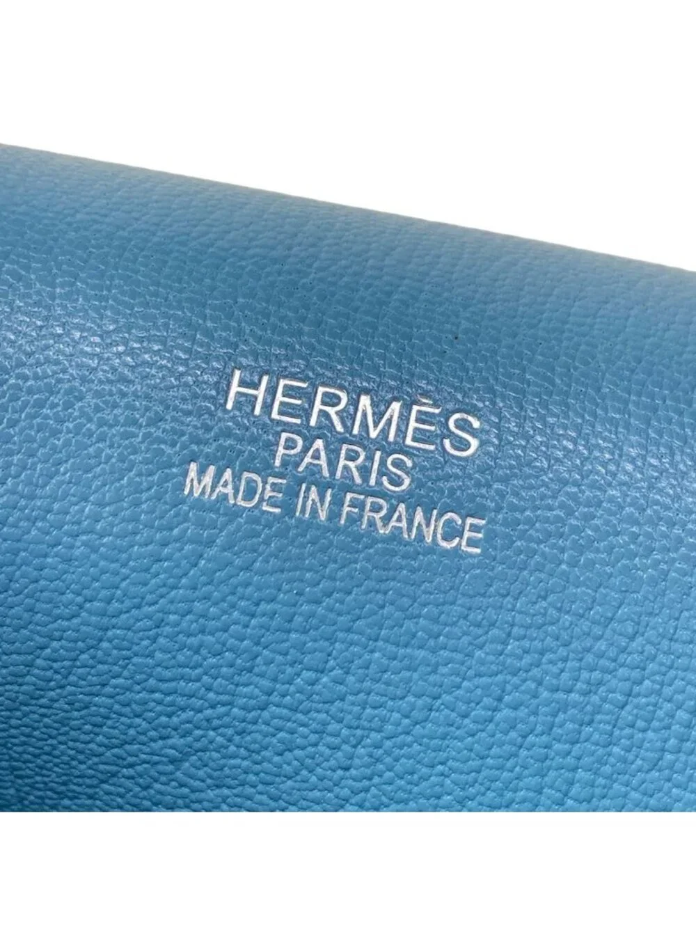 Hermes Shoulder Bag Gipsiere 34 Blue Jean Silver